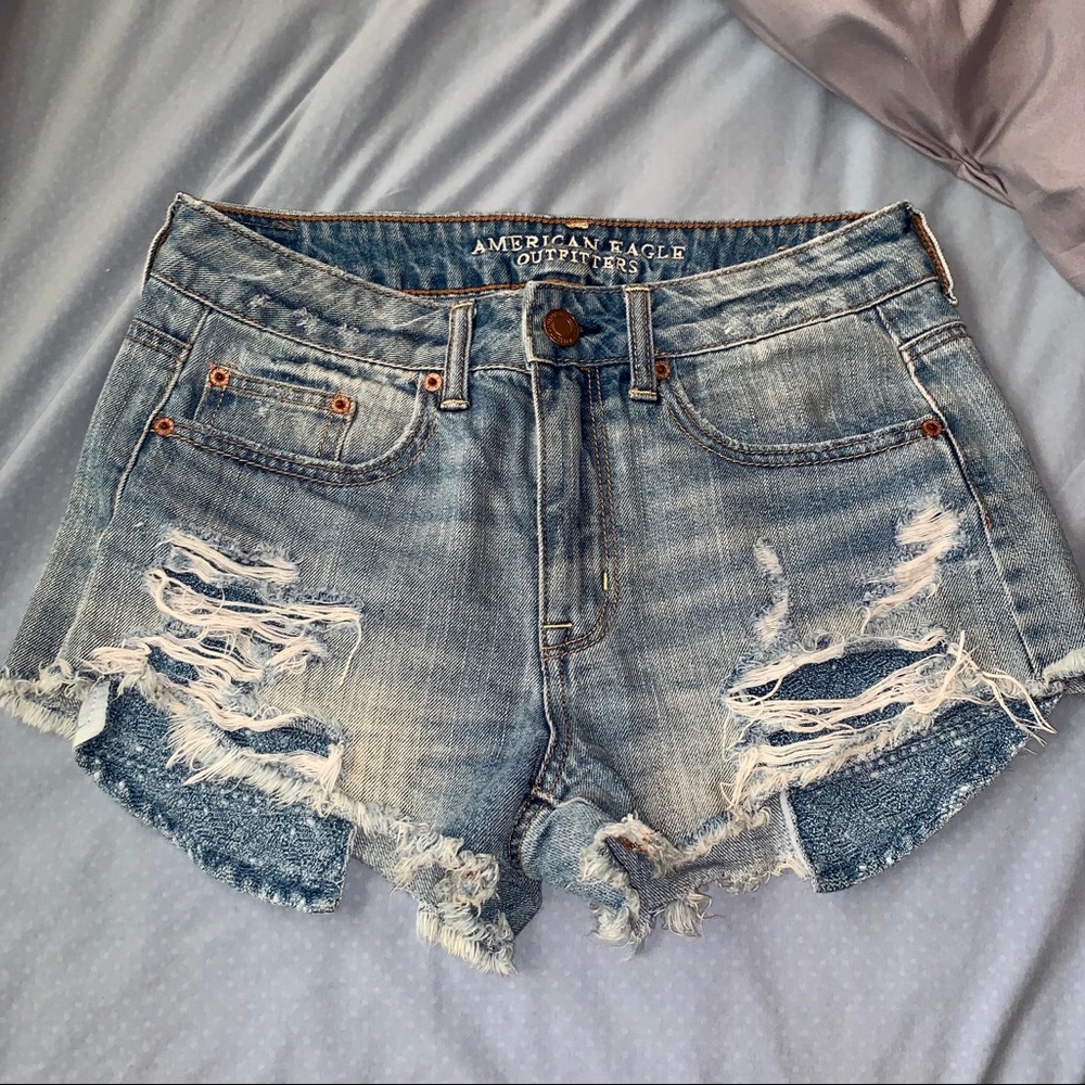 American Eagle Denim Distressed Shorts
